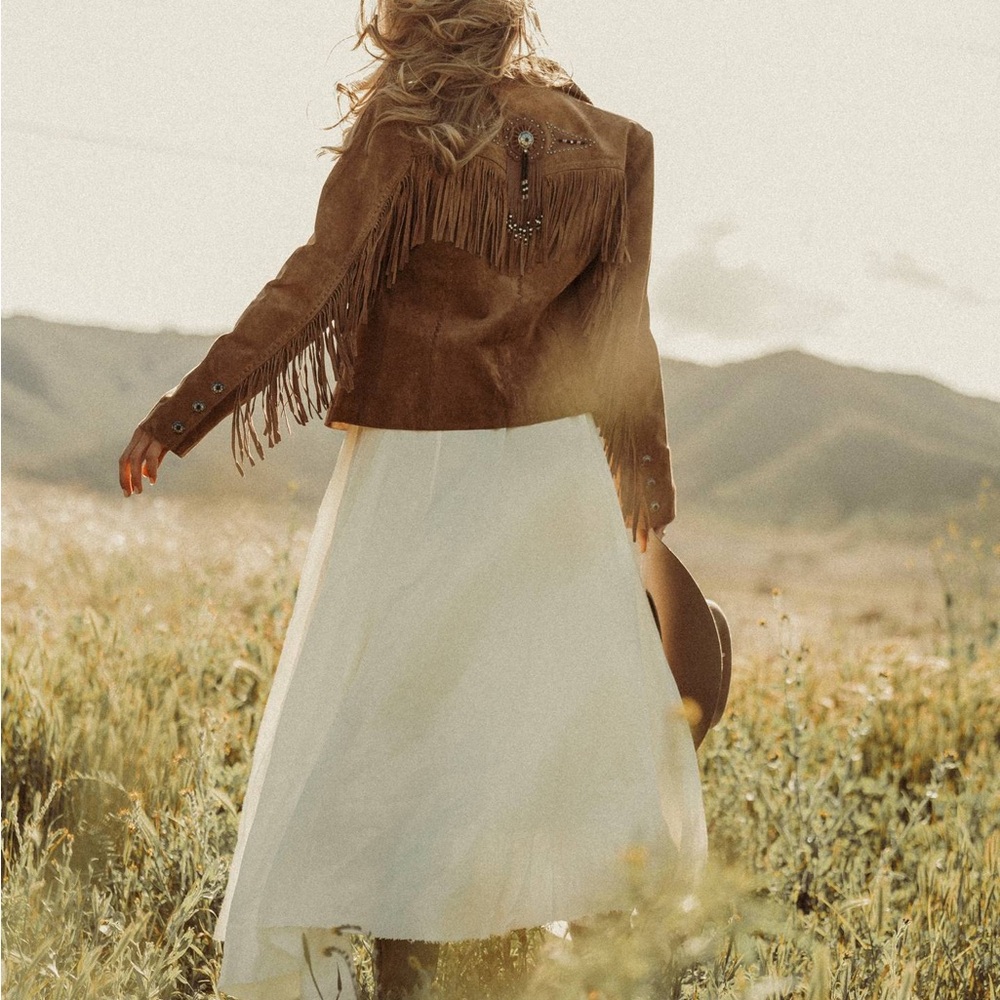 Brown Fringe Jacket